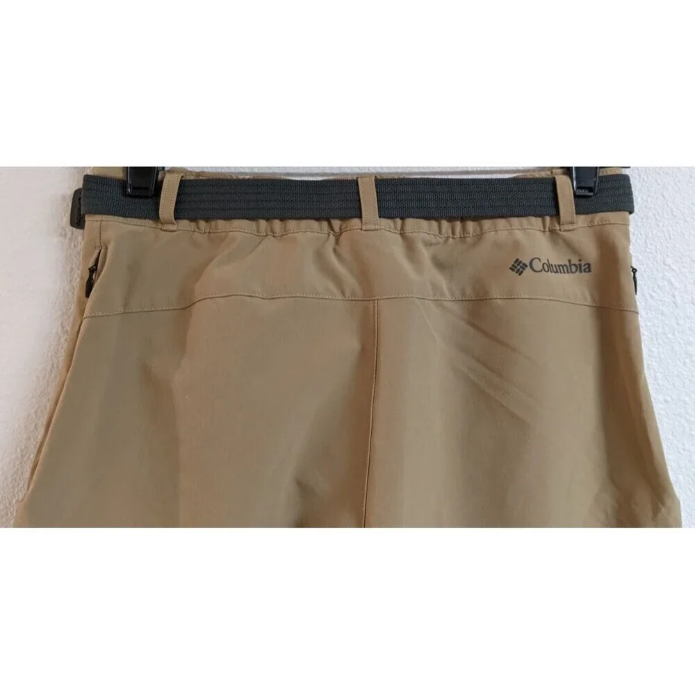 NEW~Kid's COLUMBIA OMNI-SHIELD Nylon Stretch Khaki Belted Long Pants Youths LG